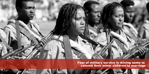 fear of military service is driving some to commit their minor children to marriage is appalling
