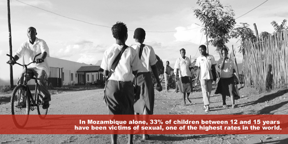 In Mozambique alone 33pc of children between 12 and 15 years have been victims of sexual one of the highest rates in the world