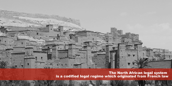 The North African legal system is a codified legal regime which originated from French law